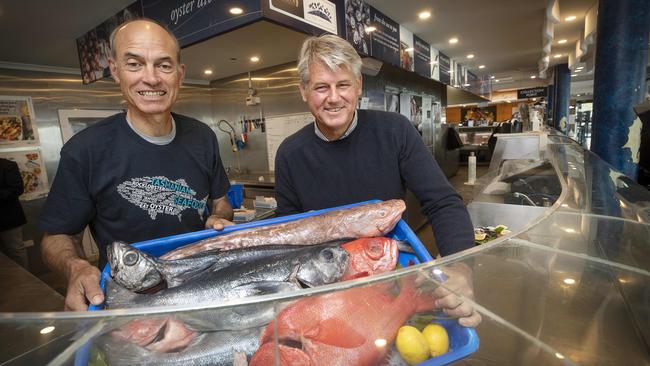 Liberal Guy Barnett MP and Mures Director/ owner Will Mure at Hobart. Picture: Chris Kidd