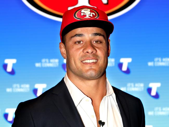 Jarryd Hayne is not the first Aussie to play in the NFL but it is a very small club that he is joining. Picture Gregg Porteous