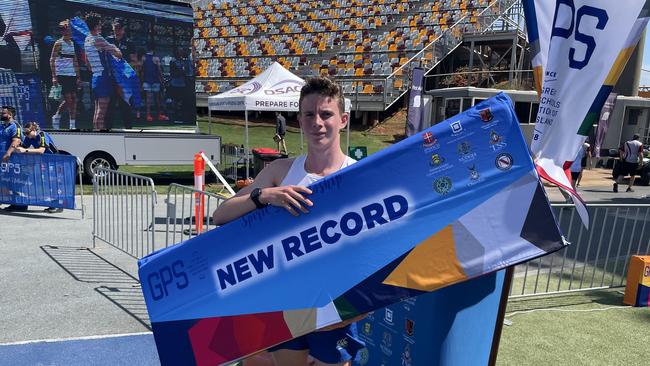 Nudgee's Matthew Turner broke a 1500m, 14 years record.