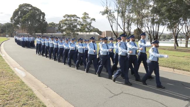 01 MARCH 2024. NSWPF-branded footage of Class 361 attestation at the NSW Police Academy. Picture: Supplied by NSW Police