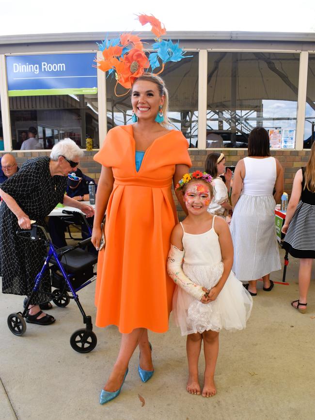 Milly Smith and Ivy Lodewijk having an action-packed day at the Ladbrokes Stony Creek Cup on Sunday, March 09, 2025. Picture: Jack Colantuono