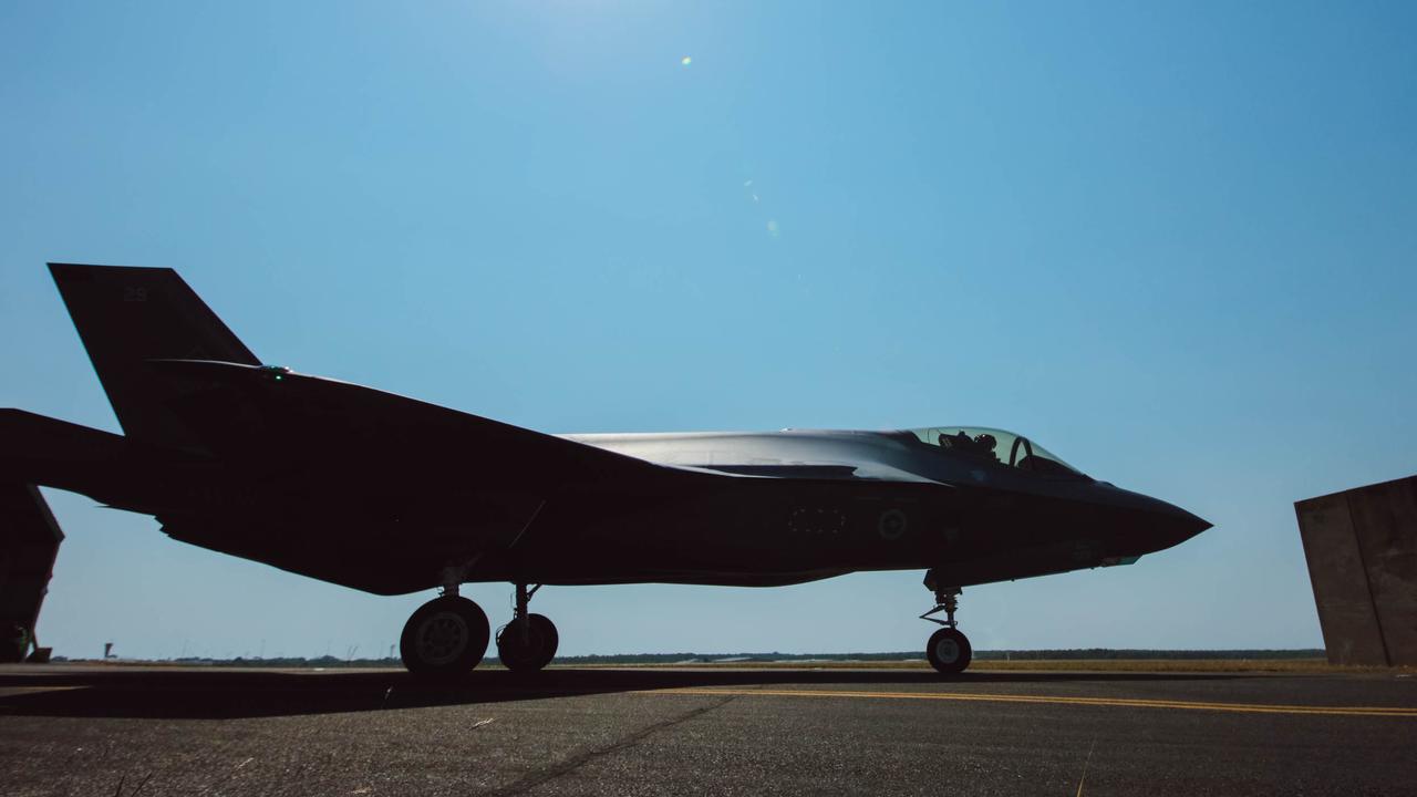 One of RAAF's new additions , The F-35A Lightning 2 will be among 50 fighting planes involved in Exercise Arnhem Thunder 21 over the Top End . Picture Glenn Campbell