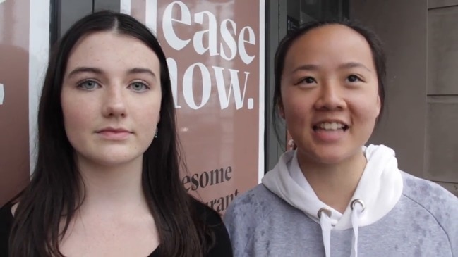 Student climate protesters confront Tony Abbott in Manly cafe