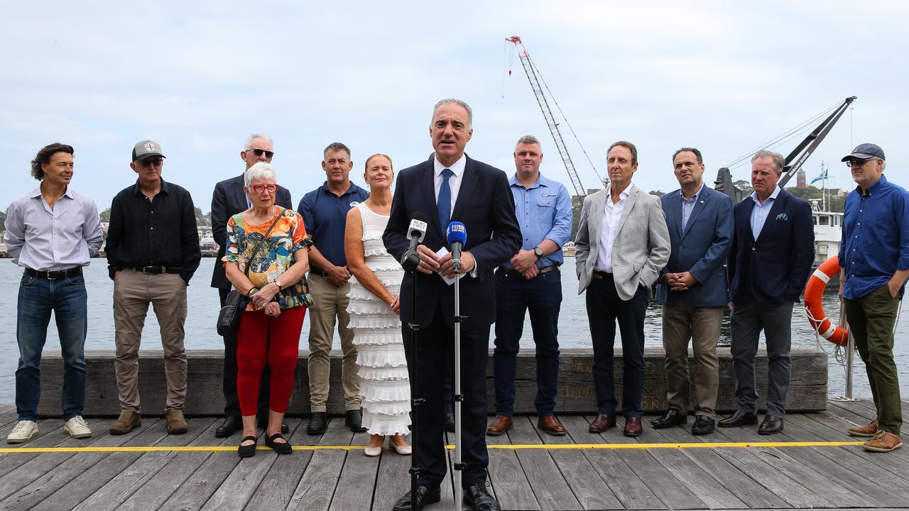 Paul Nicolaou fronts a media conference for the Working Port Coalition. Picture: Gaye Gerard