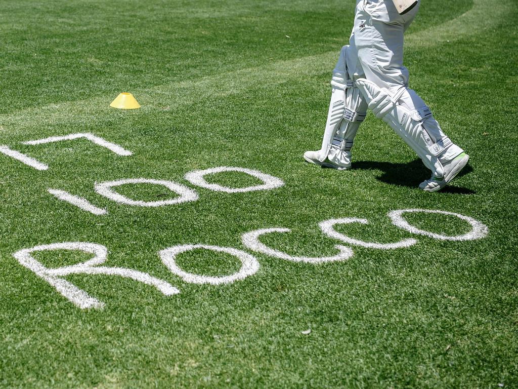 Pooraka returns to the field for the first time since Pooraka Cricket Club player Rocco Illuminato died last Friday and the weekend's match was called off in Adelaide, Saturday, November 17, 2018. (AAP Image/ Morgan Sette)