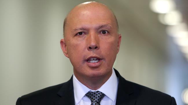 Home Affairs Minister Peter Dutton. 