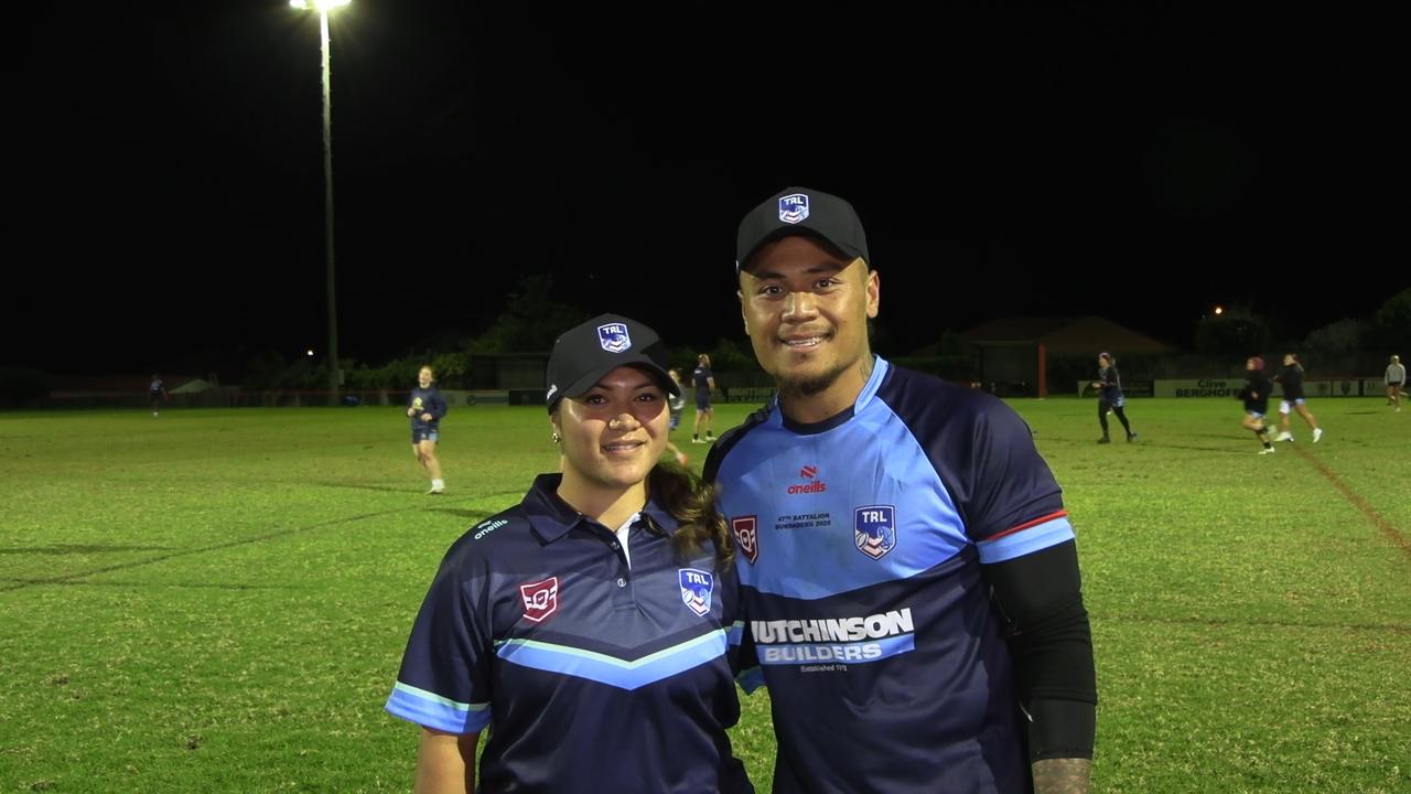 Lillian and Tevita Cocker are the first wife and husband duo to be named in Toowoomba Clydesdales 47th Battalion rep squads.