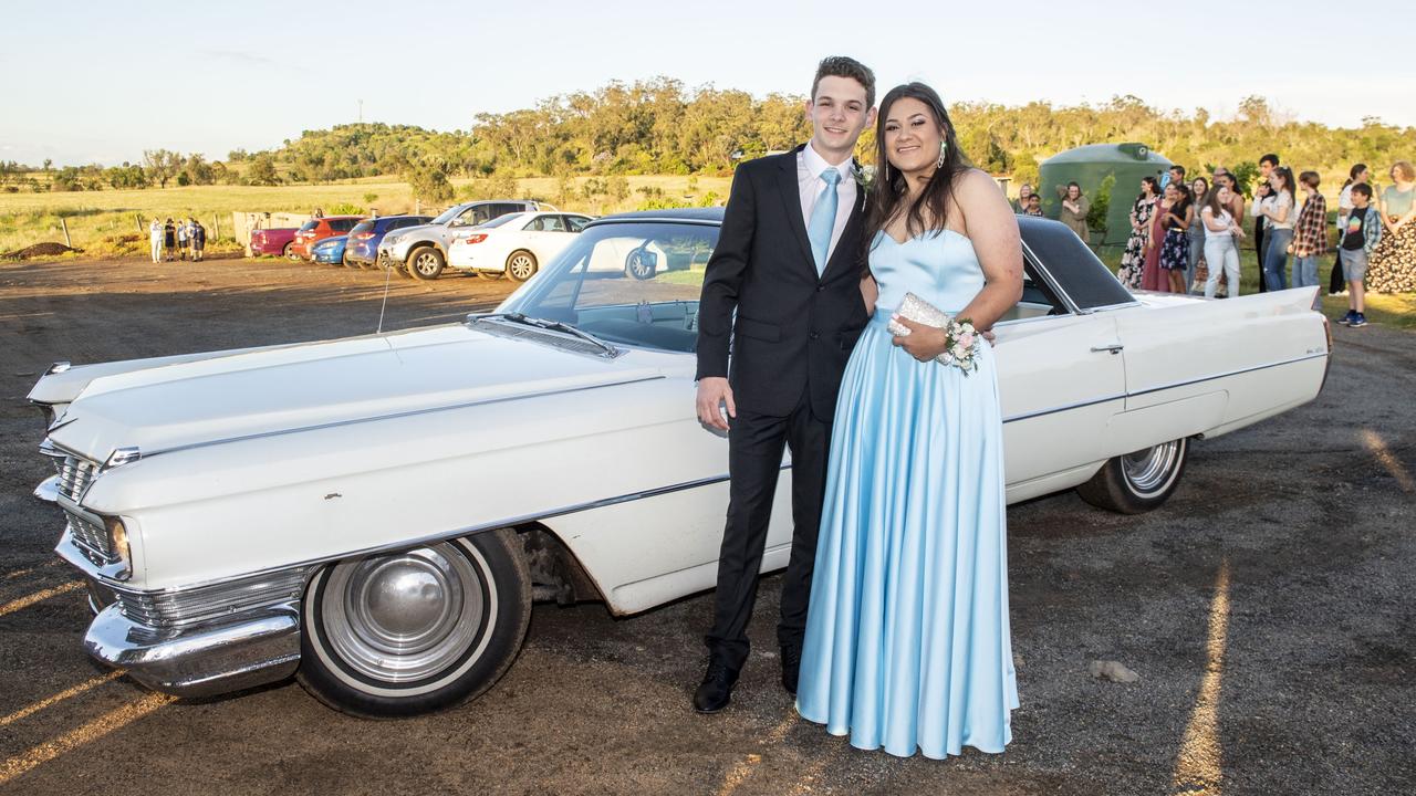 Walker Taylor partnered Gabrielle Dezdjek. Mary MacKillop Catholic College formal at Rosalie House. Thursday, November 18, 2021. Picture: Nev Madsen.