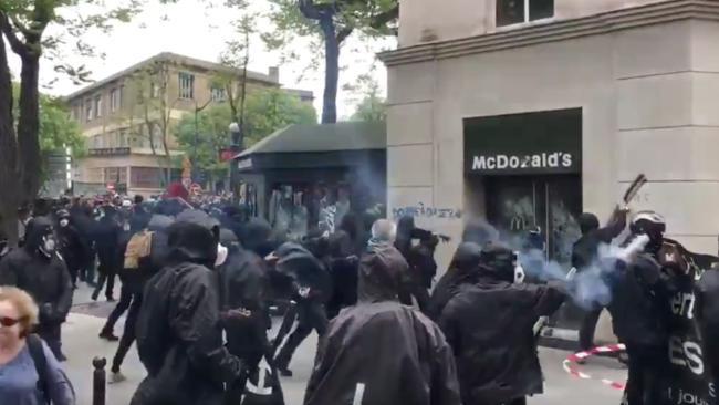 Paris McDonald's Destroyed During May Day Protests