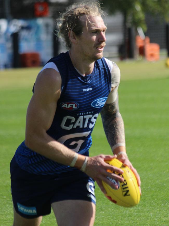 Tom Stewart trains in Geelong’s Perth hub.