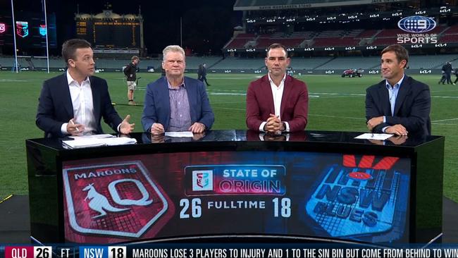 The commentary team just wasn't the same. Pic: Channel 9