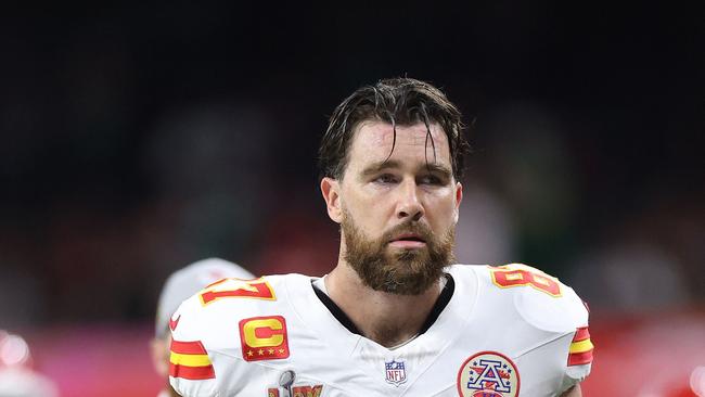 Travis Kelce had limited impact in the Super Bowl. (Photo by JAMIE SQUIRE / GETTY IMAGES NORTH AMERICA / Getty Images via AFP)