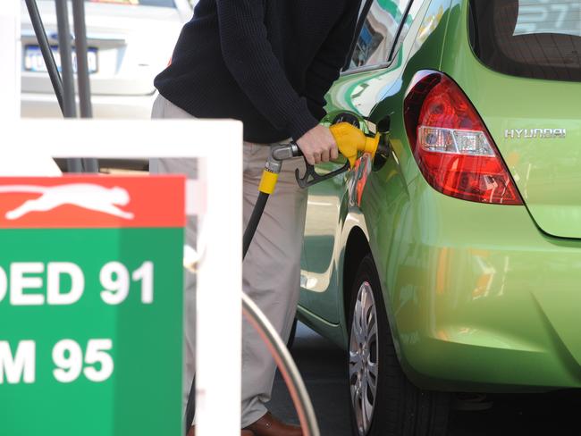 Motorists should consider filling up before petrol prices surge. Picture: News Limited