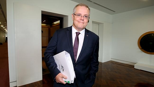 Treasurer Scott Morrison at Parliament House in Canberra. Picture Kym Smith