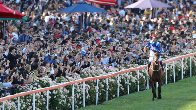 Moonee Valley Racing Club has proposed to trial a “no jab, no entry” policy. Picture: Alex Coppel.