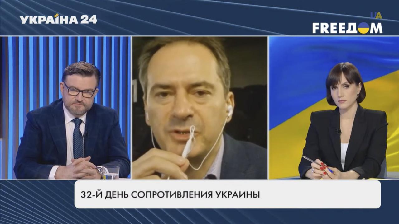 Christo Grozev, Bulgarian investigative journalist, speaks to Yevgeny Kiselyov about Shoigu and Putin bunkers live on Ukraine 24 TV channel.