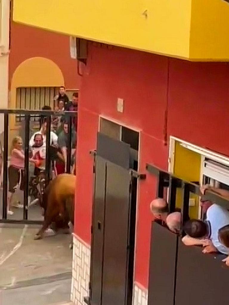 The man was held in the air for several agonising seconds. Picture: Jam Press