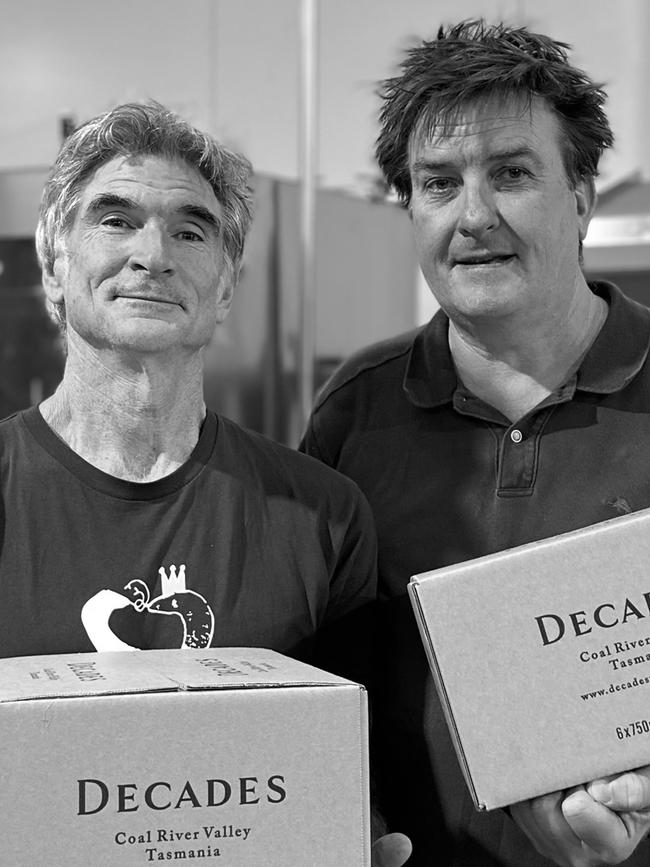 L-R Steve Flamsteed and Brad Rogers. Photo: Supplied by Decades Wines