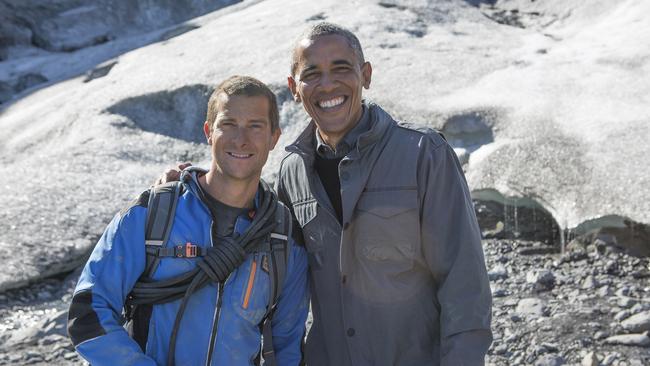 Bear Grylls with US President Barack Obama.