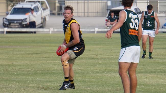 Red Cliffs forward Jake Reed in the round 3 Sunraysia football match against Imperials at Mildura's Brian Weightman Oval. Picture: Michael DiFabrizio