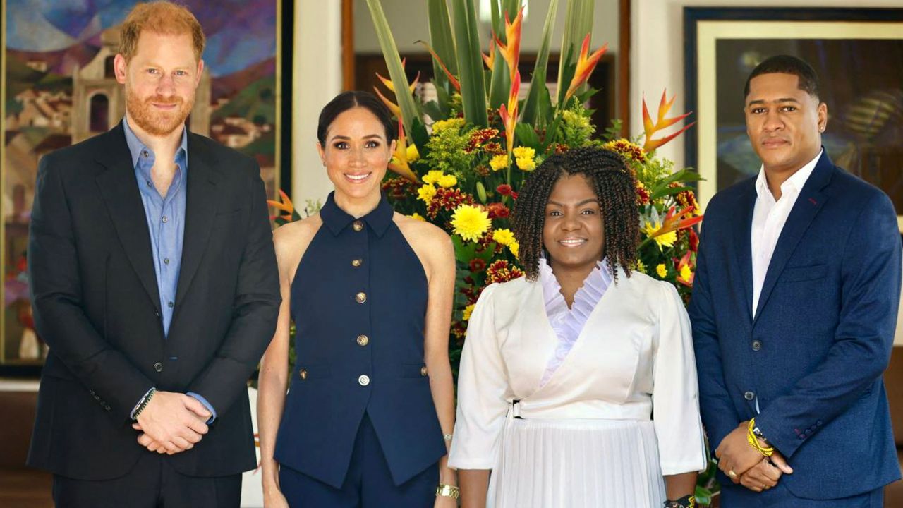 Meghan Markle presents Colombian Vice President with mysterious ‘personal gift’ at start of four-day tour in Bogotá