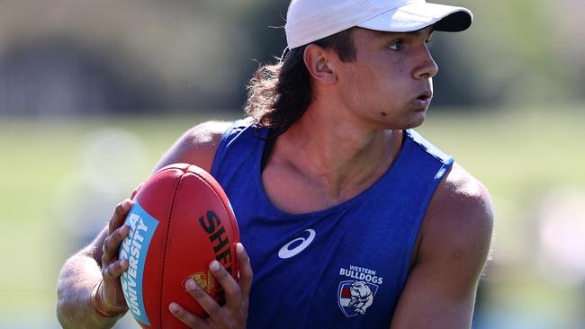 No.1 draft pick Jamarra Ugle-Hagan extended his stay at the Bulldogs until at least the 2024 season. Picture: Michael Klein