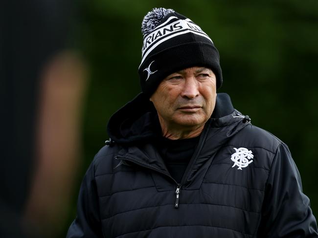 CARDIFF, WALES - OCTOBER 31: Eddie Jones, Head Coach of Barbarians, looks on during Barbarians training at Sophia Gardens on October 31, 2023 in Cardiff, Wales. The Barbarians play Wales on Saturday November 4th in Cardiff (Photo by Ryan Hiscott/Getty Images for Barbarians)