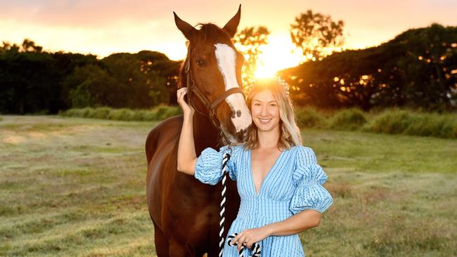 Best of 2022. Ladies Day 2022. Apprentice jockey Storm Powell pictured with Tactical Illusion who will be running over the Winter Racing Carnival. Picture: Shae Beplate.