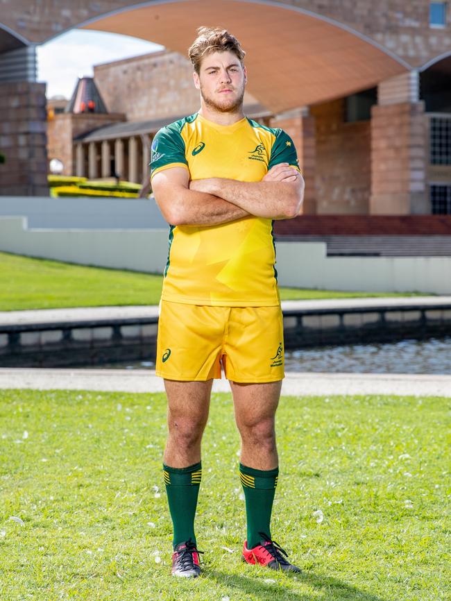 Captain Fraser McReight. Picture: Rugby AU Media/Luke Marsden