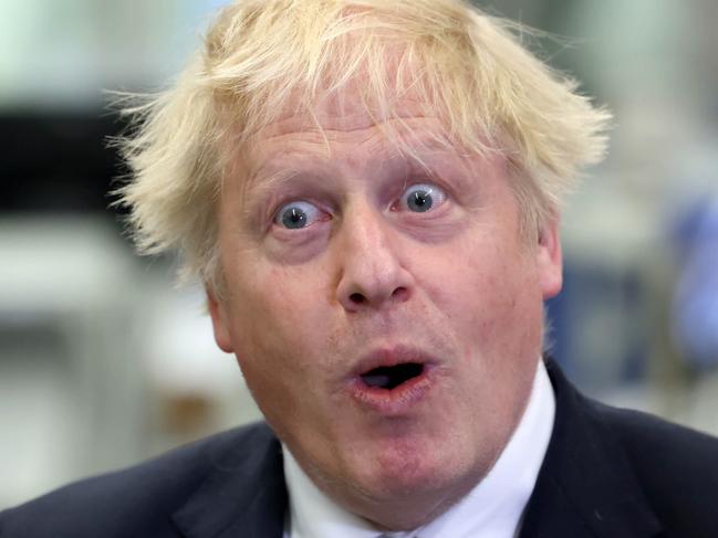 Prime Minister Boris Johnson visits Thales weapons manufacturer during a visit to Northern Ireland for talks with Stormont parties on May 16, 2022 in Belfast, Northern Ireland. Picture: Liam McBurney