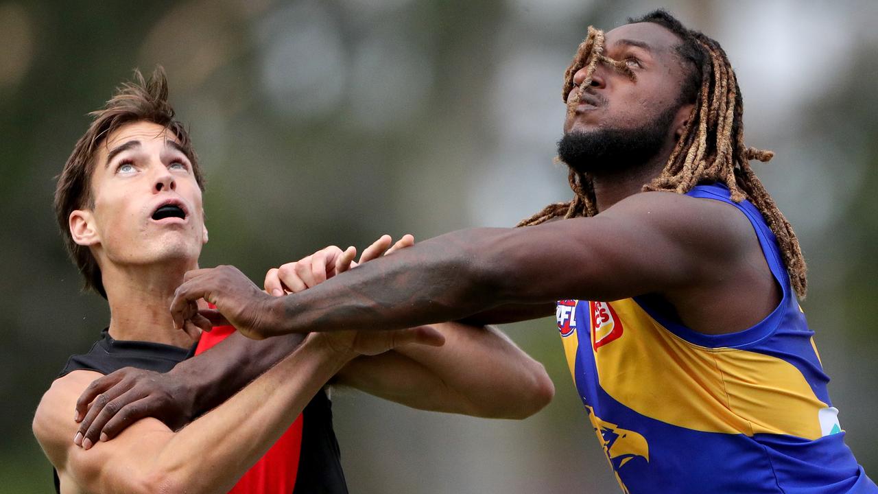 Brynn Teakle played a pre-season game for Essendon in 2020. Picture: Image/Richard Wainwright