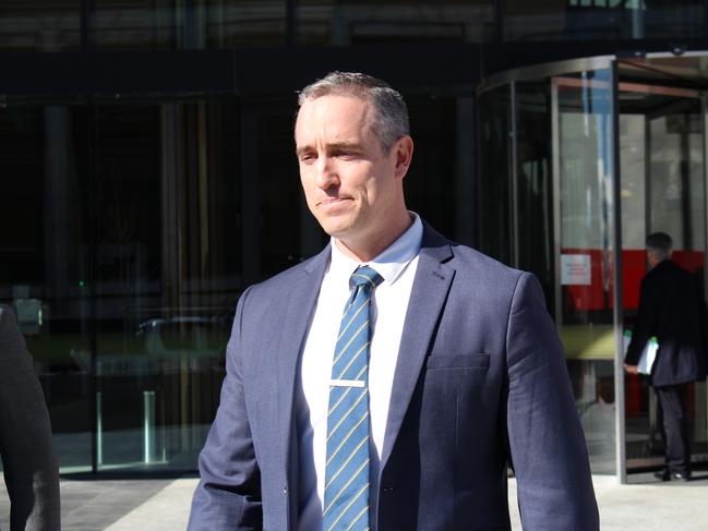 Former AFP officer Lachlan Chancellor gave a heartfelt apology to the family of Amanda Beehag who was killed when Chancellor ran a red light at high speed. Photo: Kate Christian