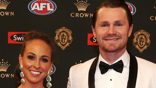 2018 Brownlow Medal. Red Carpet.  Geelong's Patrick Dangerfield and wife Mardi  . Pic: Michael Klein