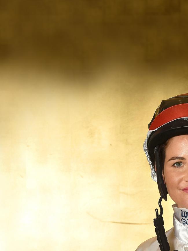 The “black dog” stalked Michelle Payne after a horrific race fall. Picture: Nicole Garmston