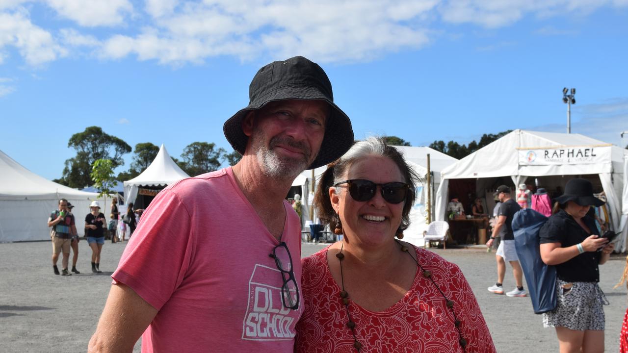 Rafael and Jenny at Bluesfest on Monday. Picture: Nicholas Rupolo.