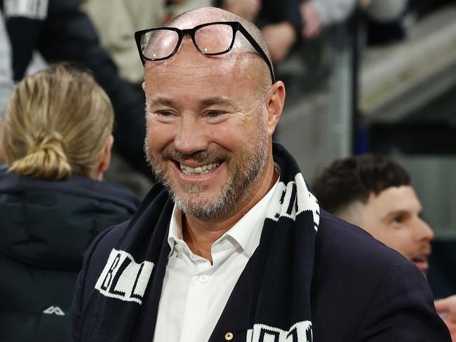 MELBOURNE, AUSTRALIA - July 28, 2023. AFL .        Carlton president Luke Sayers after  the round 20 match between Collingwood and Carlton at the MCG on July 28, 2023, in Melbourne, Australia. Photo by Michael Klein.