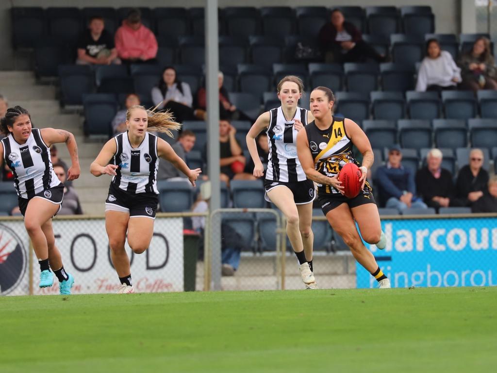 Kingborough Tigers' Molly Mitchell is a player to watch in 2025. Picture: CMW Photography