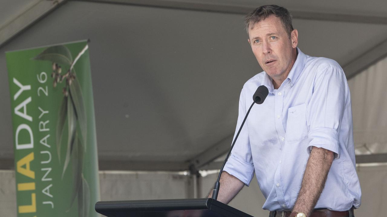 Member for Groom, Garth Hamilton. Australia Day celebrations at Picnic Point in Toowoomba. Thursday, January 26, 2023. Picture: Nev Madsen.