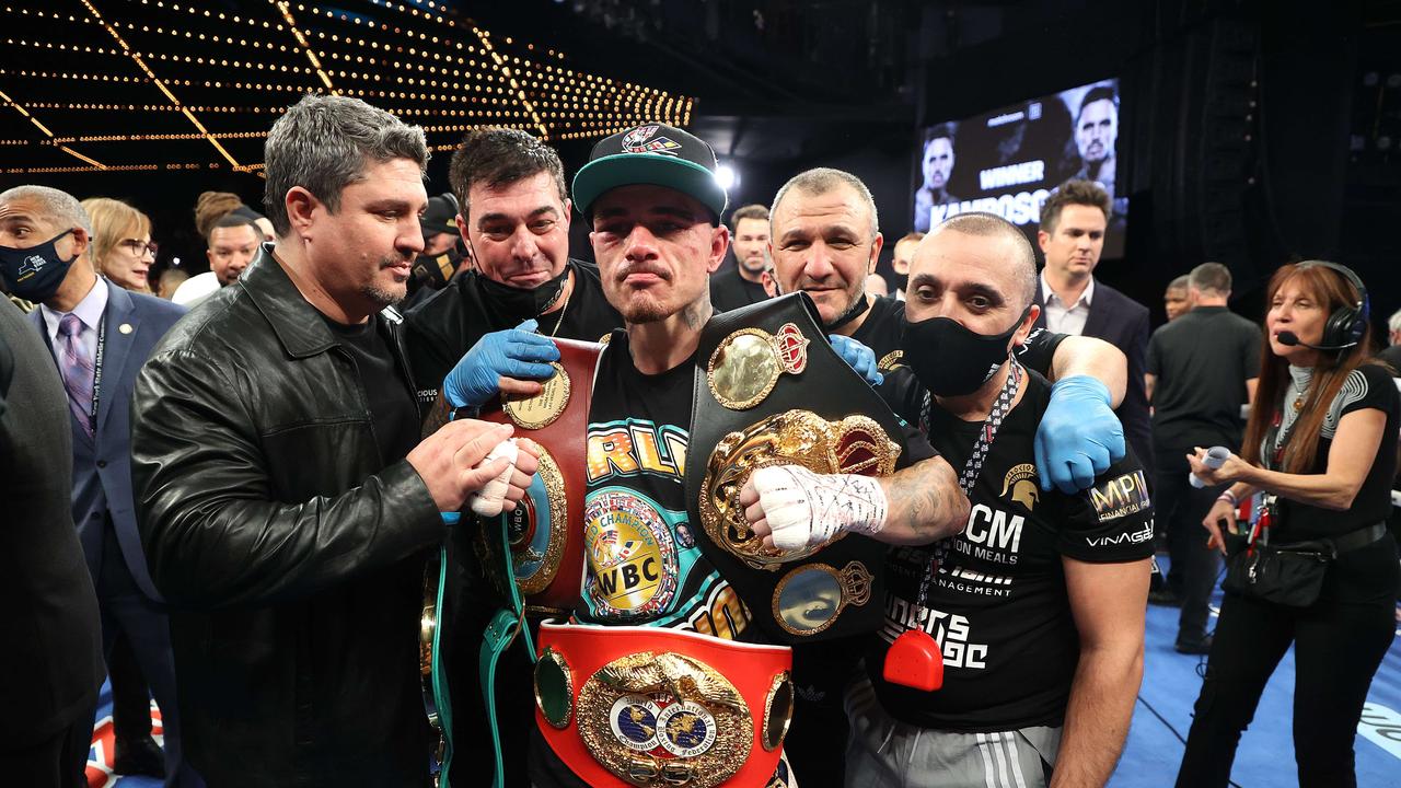 And that’s why he’s the champ. Photo: Al Bello/Getty Images/AFP