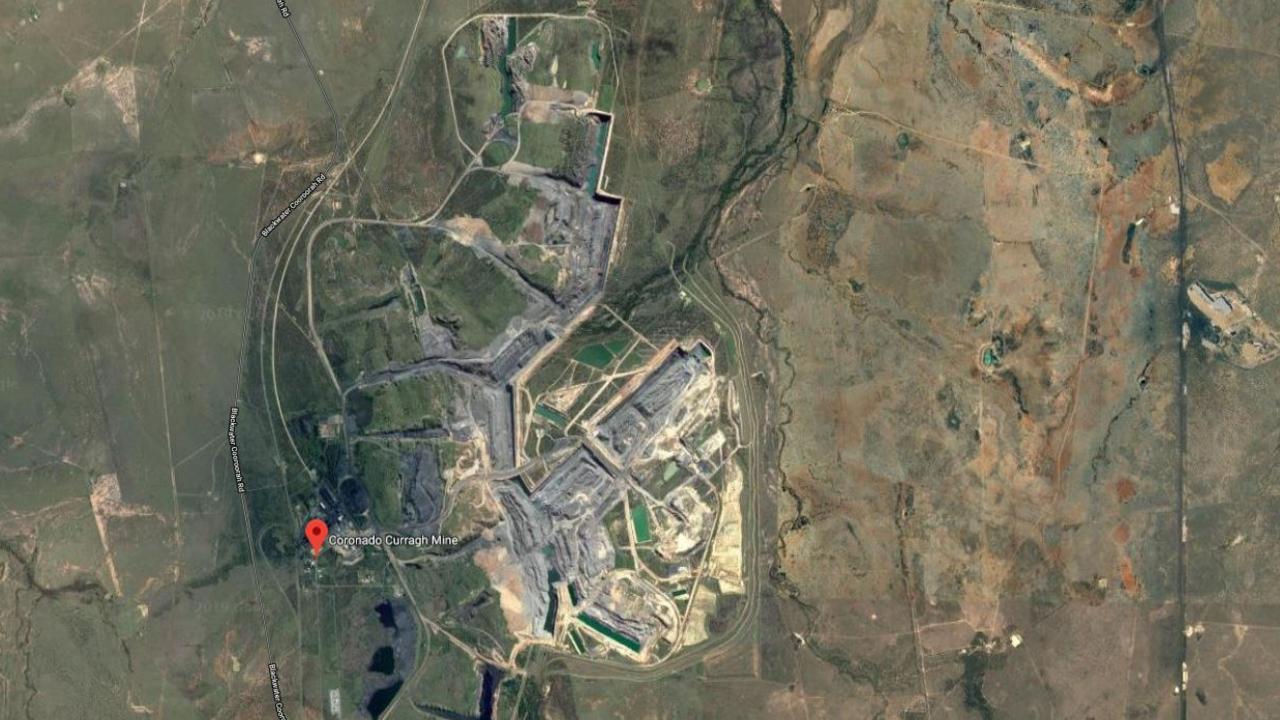 The Curragh mine in Queensland, north of the town of Blackwater. Picture: Google Maps.