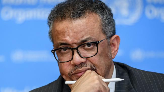 In February WHO chief Tedros Adhanom Ghebreyesus said travel bans would increase ‘fear and stigma, with little public health benefit’ and praised China’s ‘transparency’. Picture: AFP