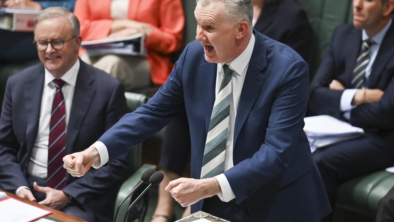 Leader of the House, Employment and Workplace Relations and Arts Minister, Tony Burke, during question time at Parliament House in Canberra. Picture: Martin Ollman/NewsWire