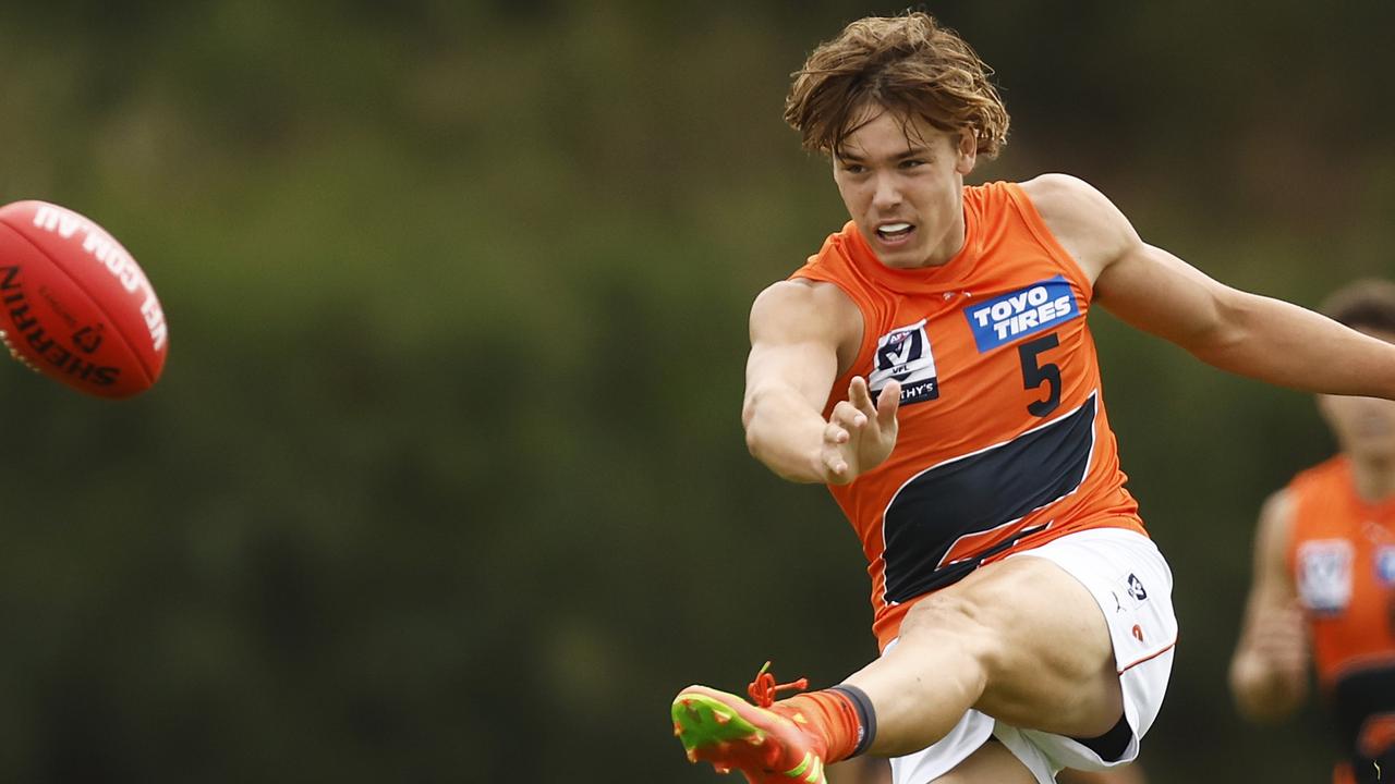 Aaron Cadman could make his senior debut in front of a home crowd in round 3 against Carlton. Picture: Daniel Pockett / Getty Images