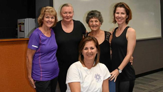 JUST DANCE: Dance Health Alliance teachers Leigh Leiman and Jodie Dunne with dancers Janette Carlsen, Sandy Warren and Jane Heath. Picture: Jamaica Lipson