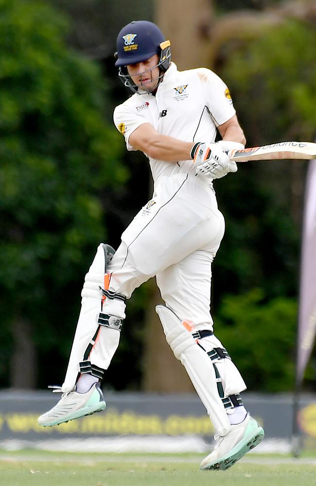 Valley batsman Jack Wildermuth University versus Valley. Picture, John Gass