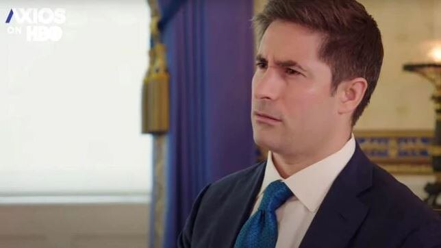 Jonathan Swan has become an international media star for his interview with President Trump which included various Swan facial expressions. Picture: Supplied