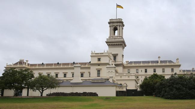 A man armed with box cutters was found inside Government House grounds overnight. Picture Yuri Kouzmin