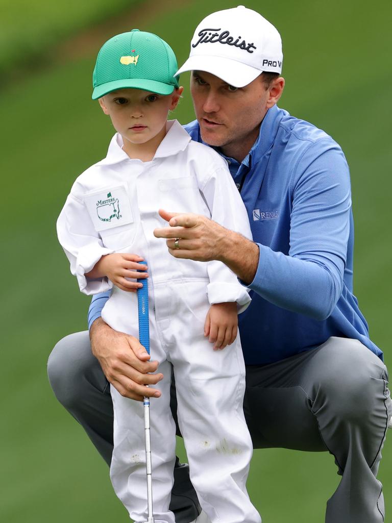 Masters 2022: Jena Sims caddies for Brooks Koepka, wives at Augusta ...