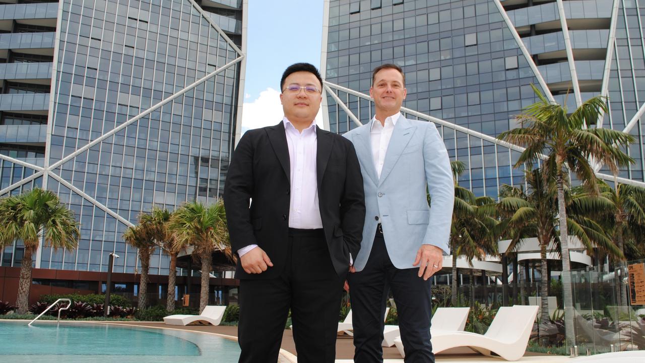 TOTAL Property Group Managing Director Adrian Parsons and AW Holding Group Director of Sales and Marketing Yutao Li.