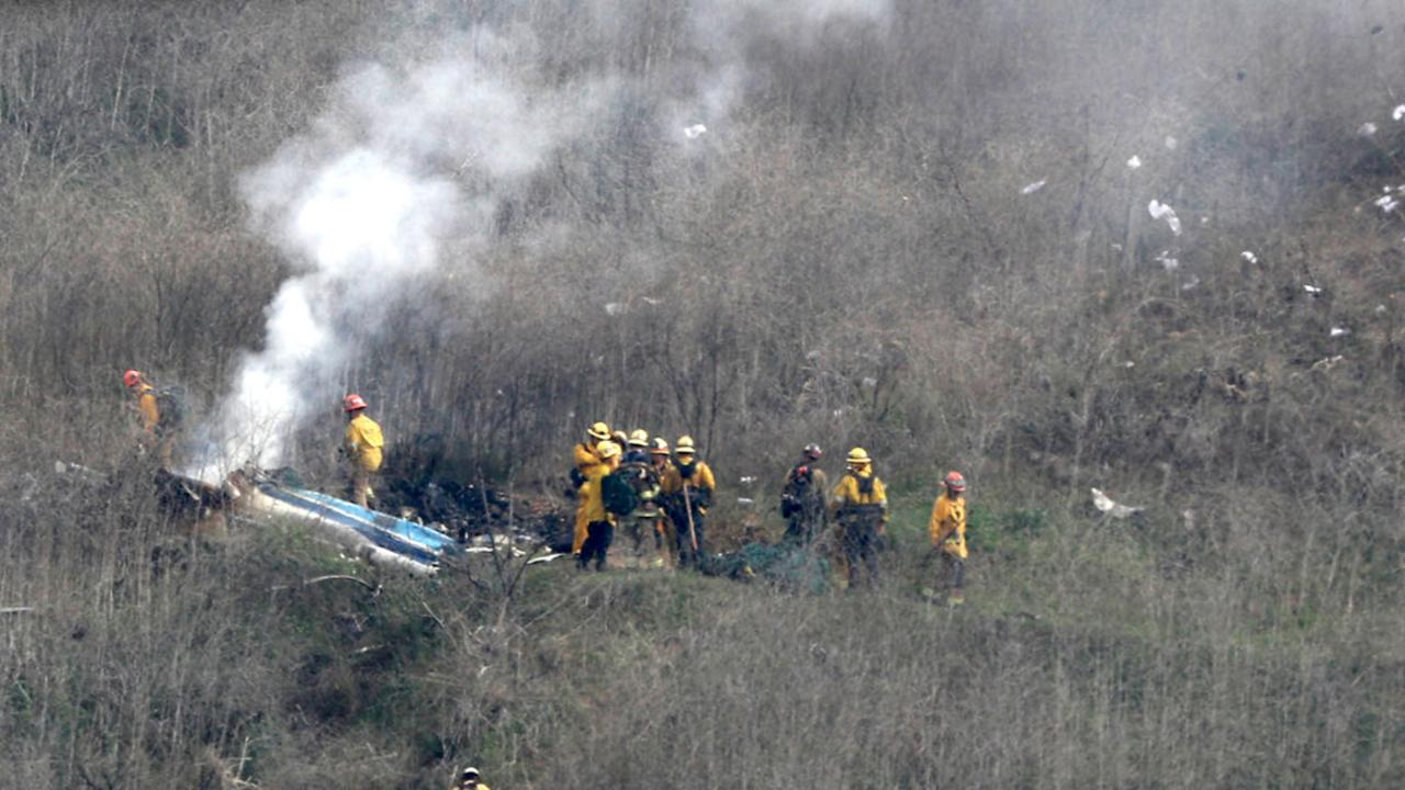 The scene of the helicopter crash. Picture: Frederick M. Brown